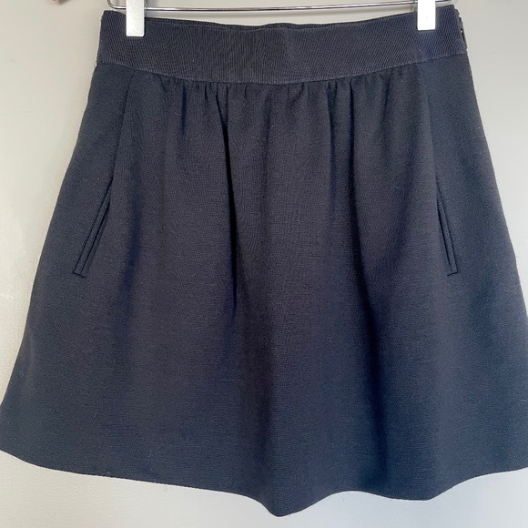 Milly Dresses & Skirts - Milly Wool Blend Double Zipper Black Mini Skirt size 4